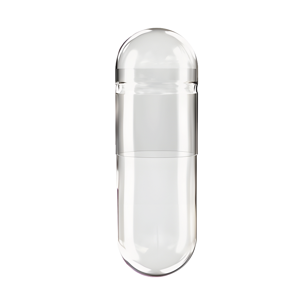 Clear Vegetarian Acid Resistant Enteric Empty Capsules Size 00 (Box of 75,000) - Clear