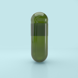 Leere vegetarische Chlorophyll-Kapseln der Größe 1 von Capsuline – Grün/Grün (Box mit 125.000 Stück) – Grün