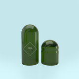 Capsules vides végétariennes colorées imprimées THC en deux parties Taille 00 - Vert translucide - (Boîte de 75 000) - THC ! Logo imprimé