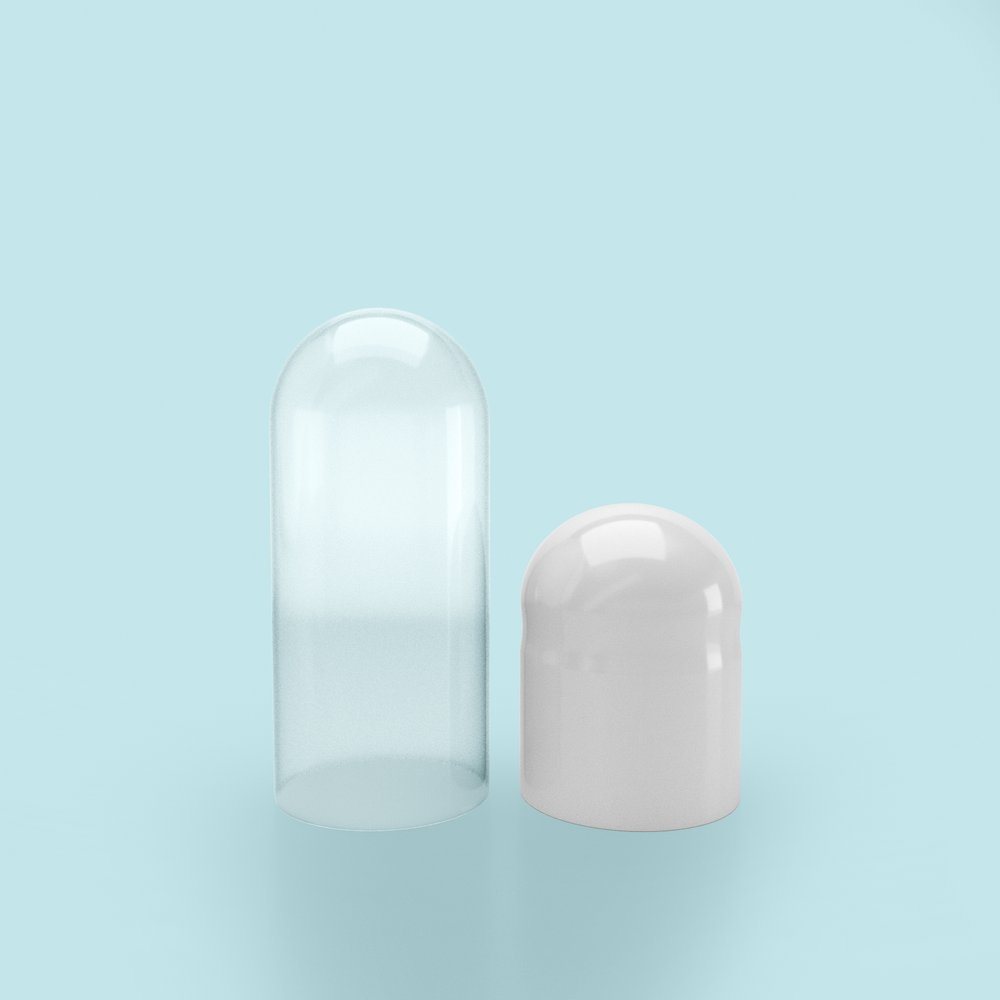 Cápsulas de gelatina coloreada tamaño 0 blanco/transparente (caja de 100.000) - blanco/transparente