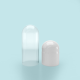 Cápsulas de gelatina coloreada tamaño 0 blanco/transparente (caja de 100.000) - blanco/transparente