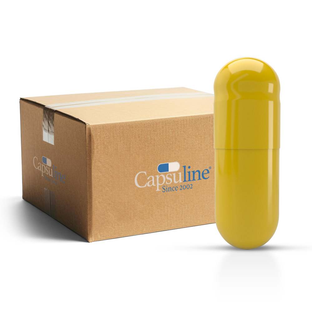 Capsule di gelatina colorata misura 3 giallo/giallo (scatola da 200.000) - Giallo