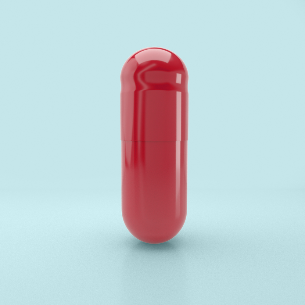 Cápsulas de Gelatina Coloreada Tamaño 00 Rojo/Rojo (Caja de 75.000) - Rojo