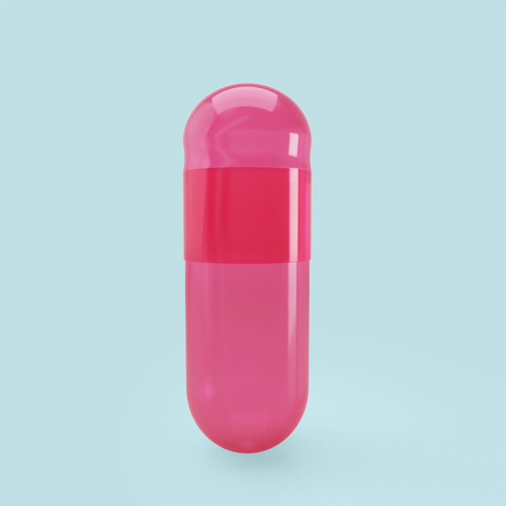 Sin dióxido de titanio (TiO2) - Cápsulas de gelatina coloreada tamaño 0 Rosa/Rosa (Caja de 100.000) - Rosa