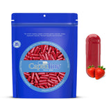Strawberry Flavored Gelatin Capsules Size 00 Red/Red - 10000 Count - 10000