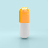 Capsule vegetariane vuote colorate misura 0 di Capsuline - Arancione/Bianco (scatola da 100.000) - Arancione/Bianco