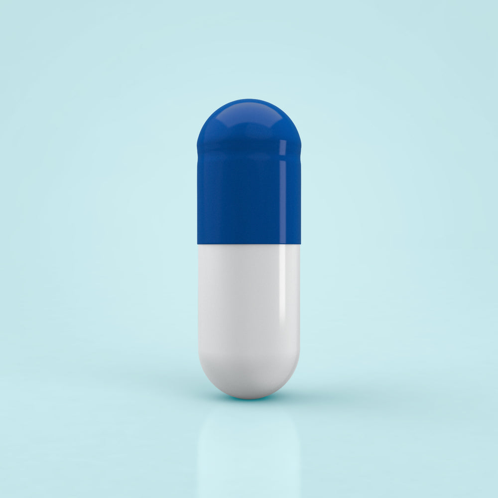 Cápsulas de Gelatina Coloreada Tamaño 0 Azul/Blanco (Caja de 100.000) - Azul/Blanco