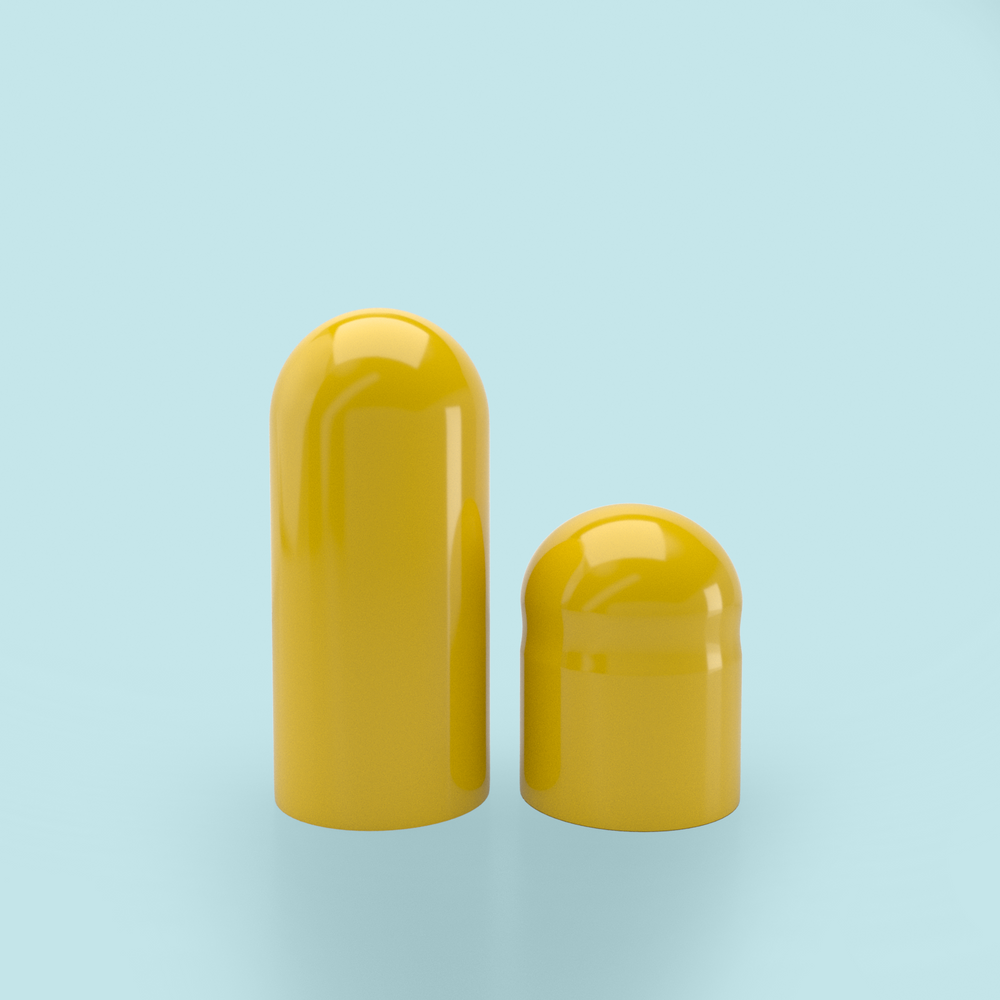 Capsule di gelatina colorata misura 3 giallo/giallo (scatola da 200.000) - Giallo