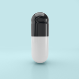 Colored Gelatin Capsules Size 00 Black/White (Box of 75,000) - Black/White