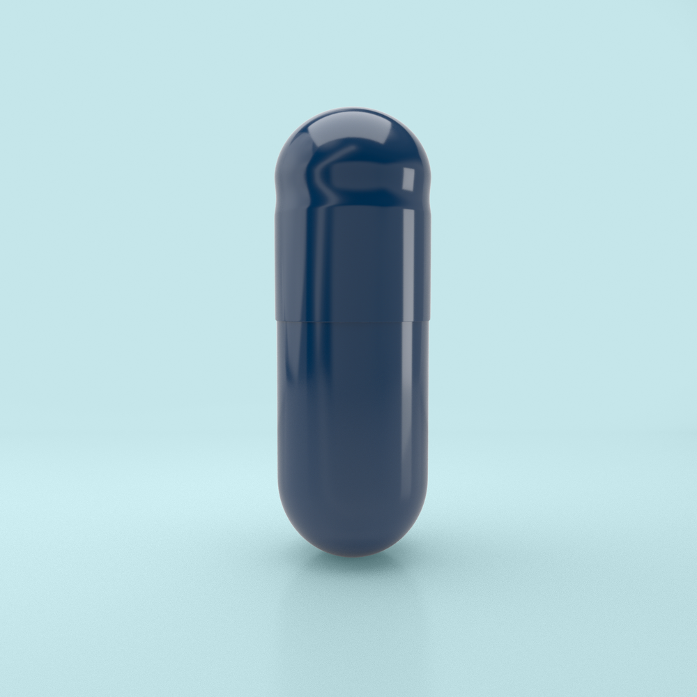 Colored Gelatin Capsules Size 00 Dark Blue/ Dark Blue (Box of 75,000) - Dark Blue