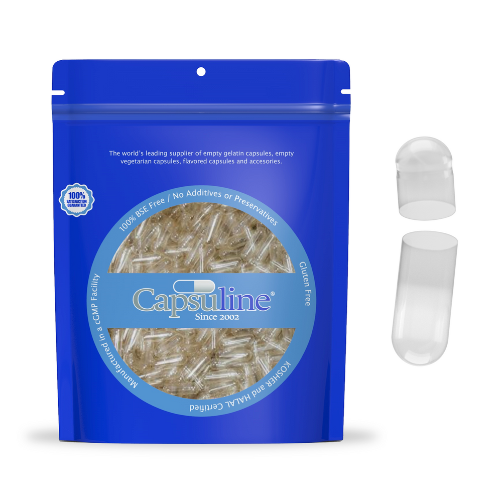 Capsule vuote di gelatina trasparente formato 00 separate Capsuline 10000 Conteggio - 10000