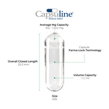 Capsules vides de gélatine transparente Capsuline, taille 00E - 500