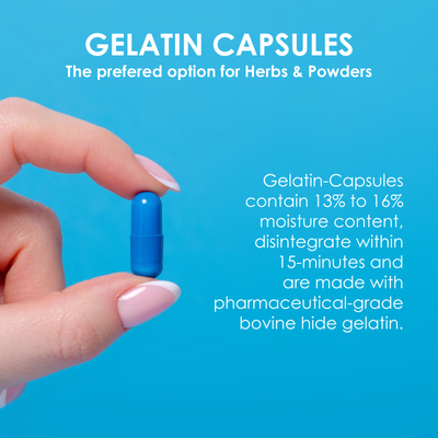 Colored Size 0 Empty Gelatin Capsules by Capsuline - White/White