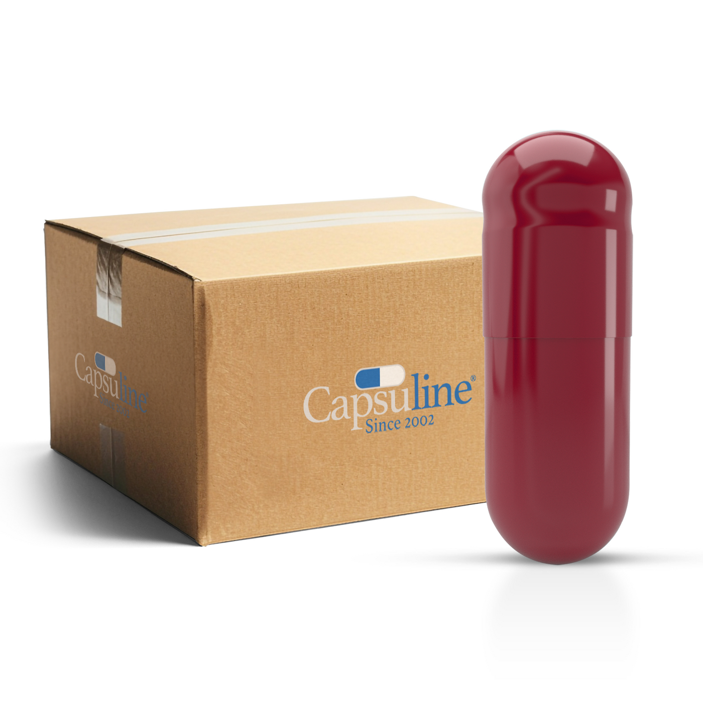 Colored Gelatin Capsules Size 3 Red/Red (Box of 200,000) - Red