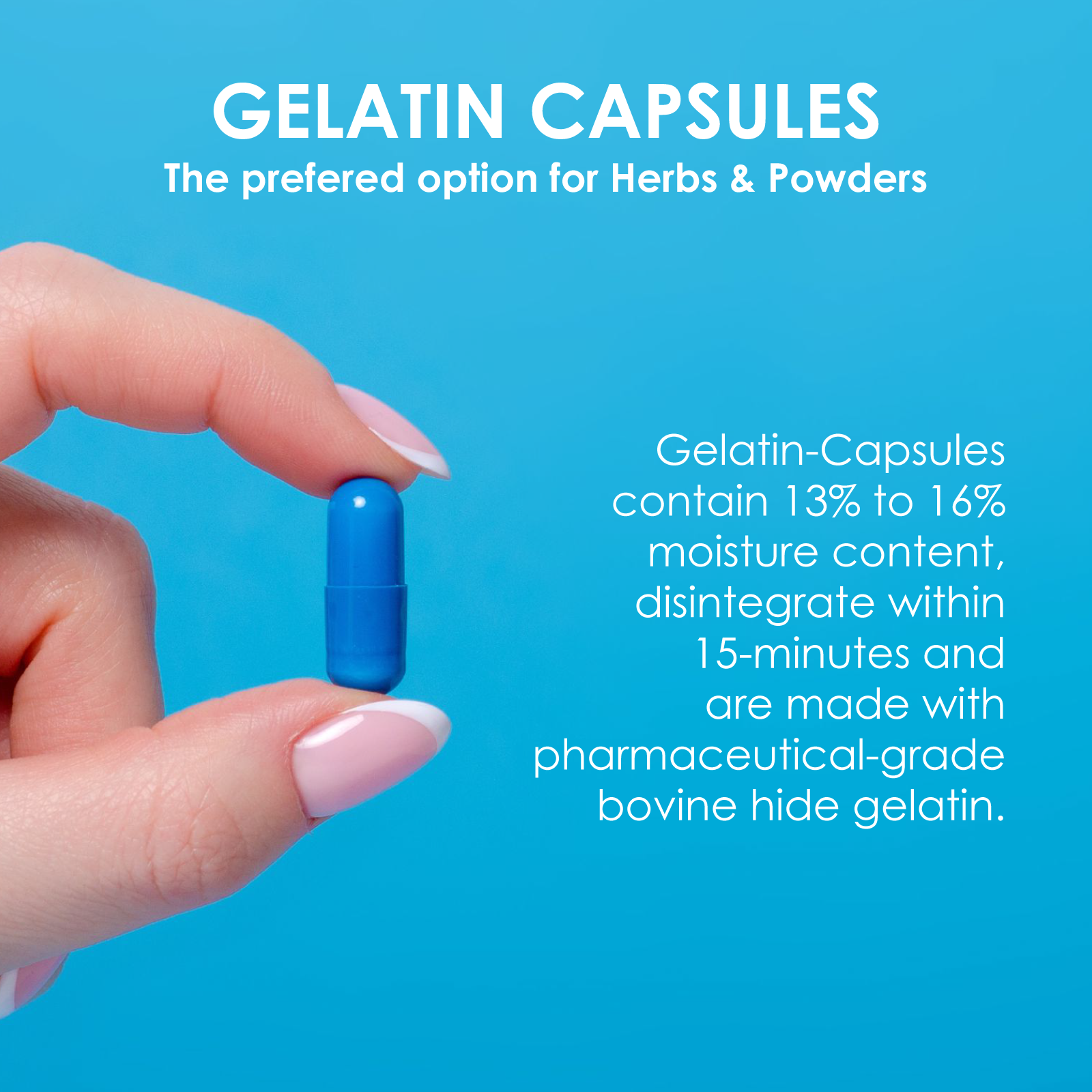Capsuline Séparé Taille 00 Capsules Vides De Gélatine Bleu Foncé 5000 Compte - 5000