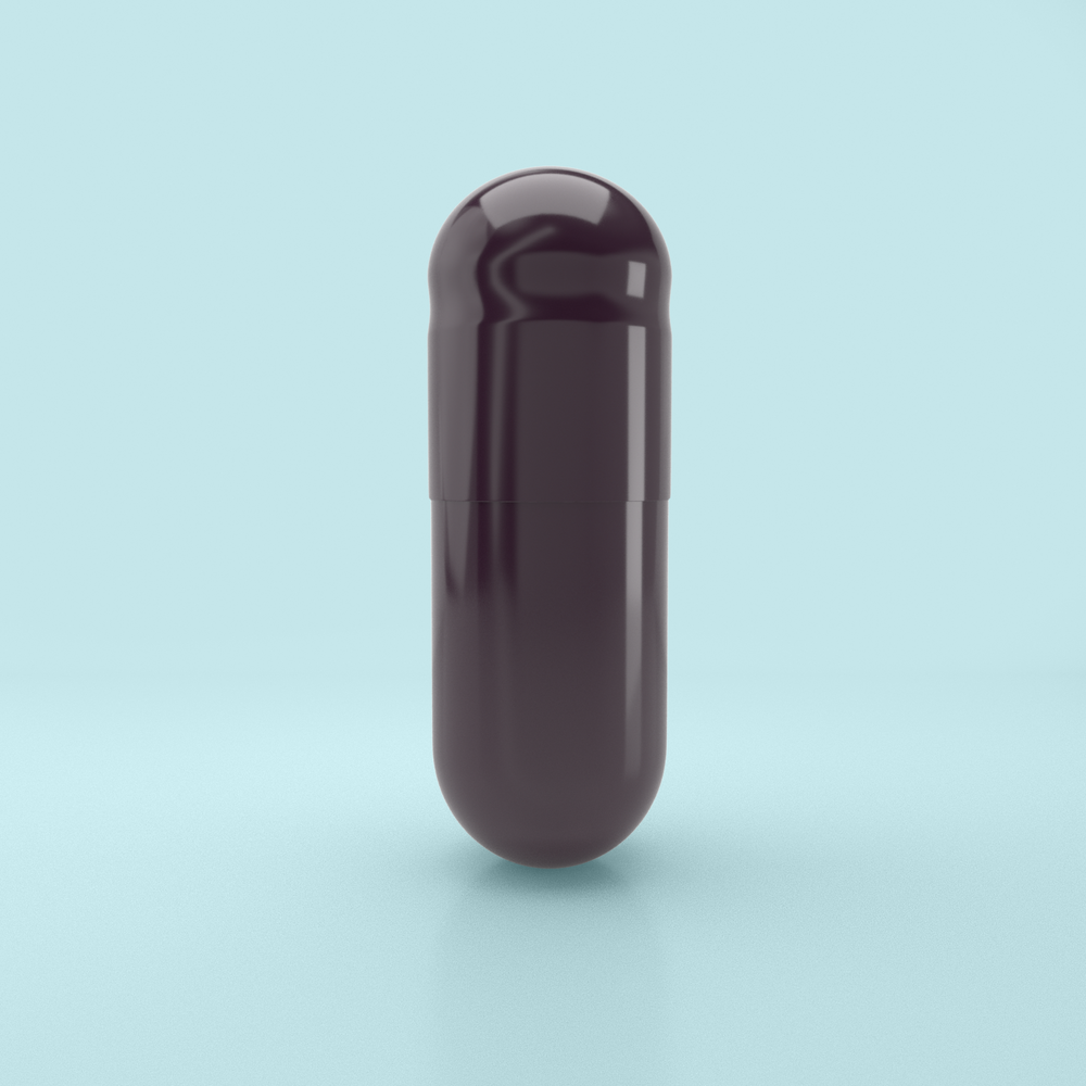 Capsules de gélatine aromatisées aux baies taille 00 violet foncé (boîte de 75 000)