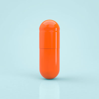 Colored Gelatin Capsules Size 00 Orange/Orange (Box of 75,000) - Orange