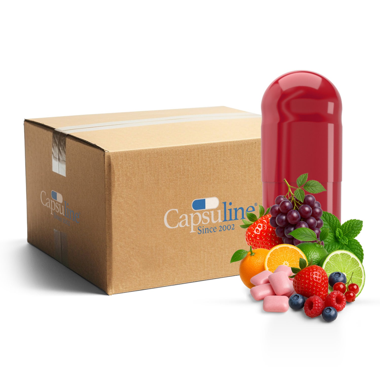 Flavored Gelatin Capsules Size 1 (Box of 125,000)