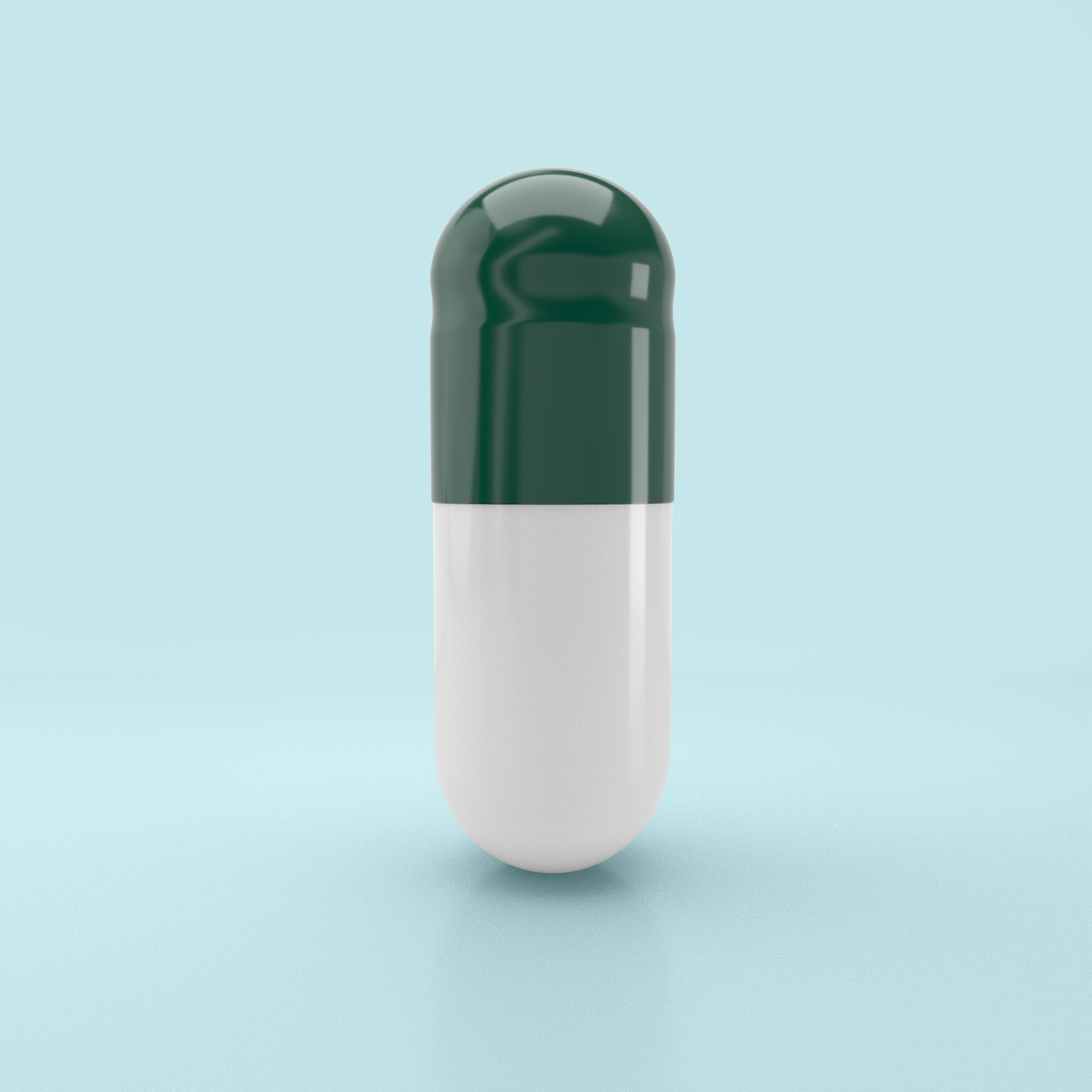 Colored Gelatin Capsules Size 0 Green/White (Box of 100,000) - Green/White