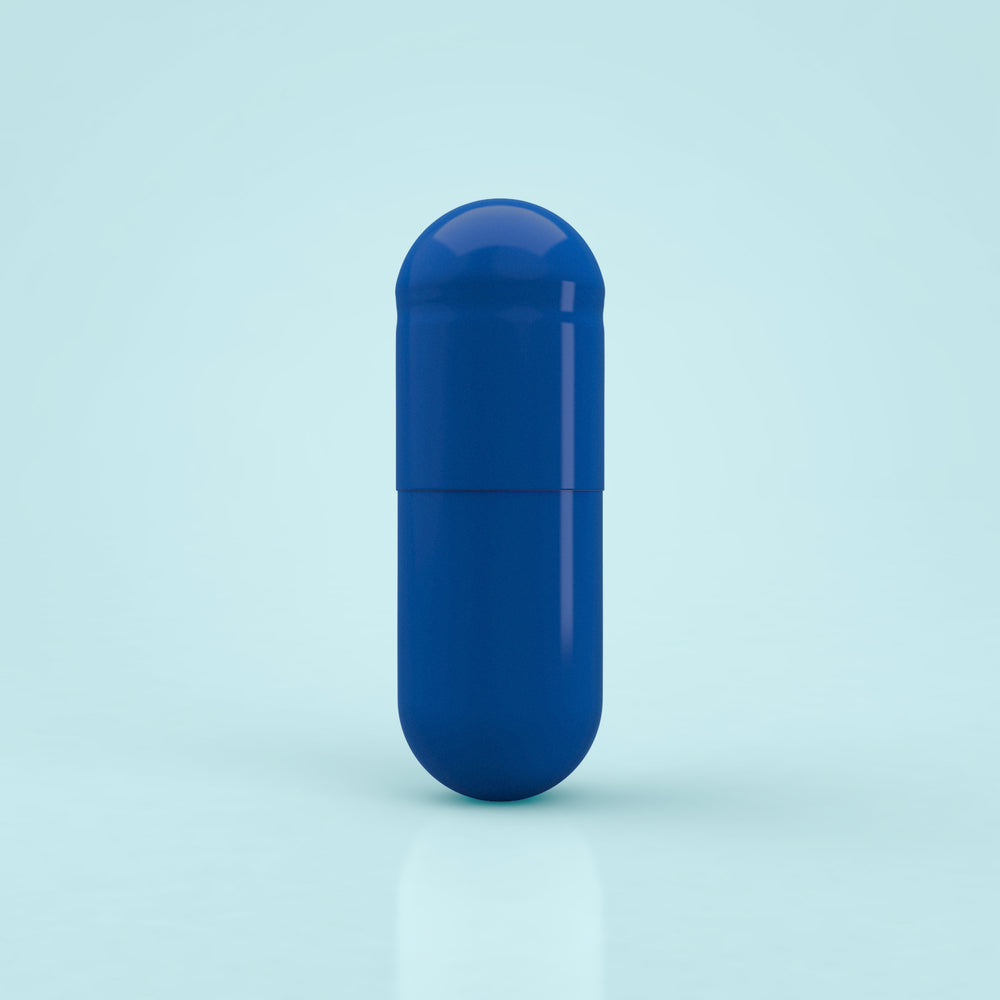 Colored Gelatin Capsules Size 0 Blue/Blue (Box of 100,000) - Blue