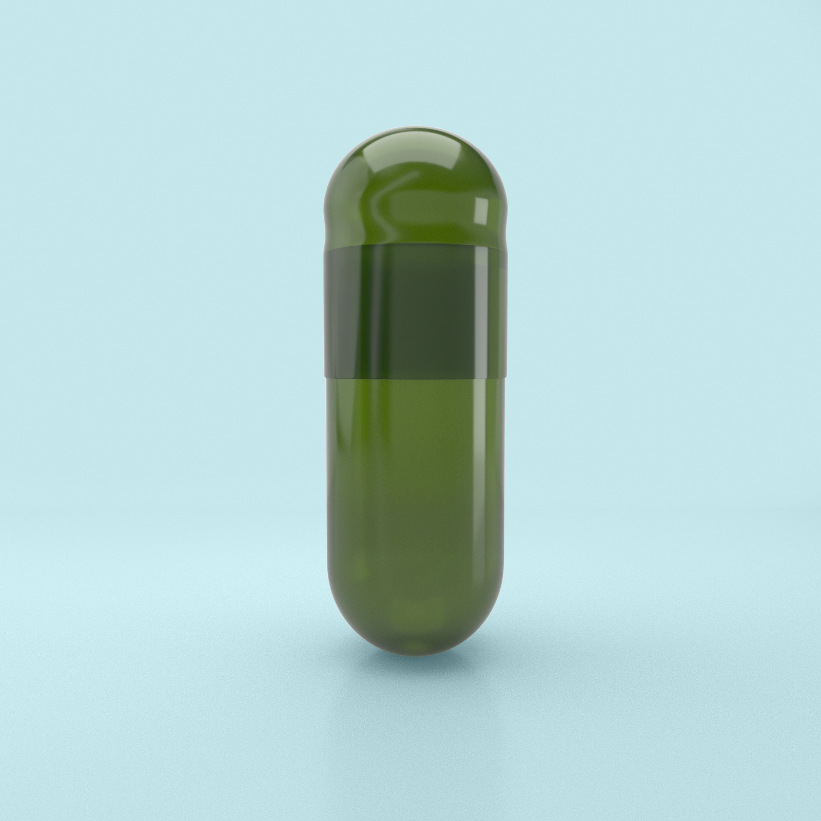 Capsules végétariennes vides de chlorophylle taille 1 par Capsuline - Vert/Vert (Boîte de 125 000) - Vert