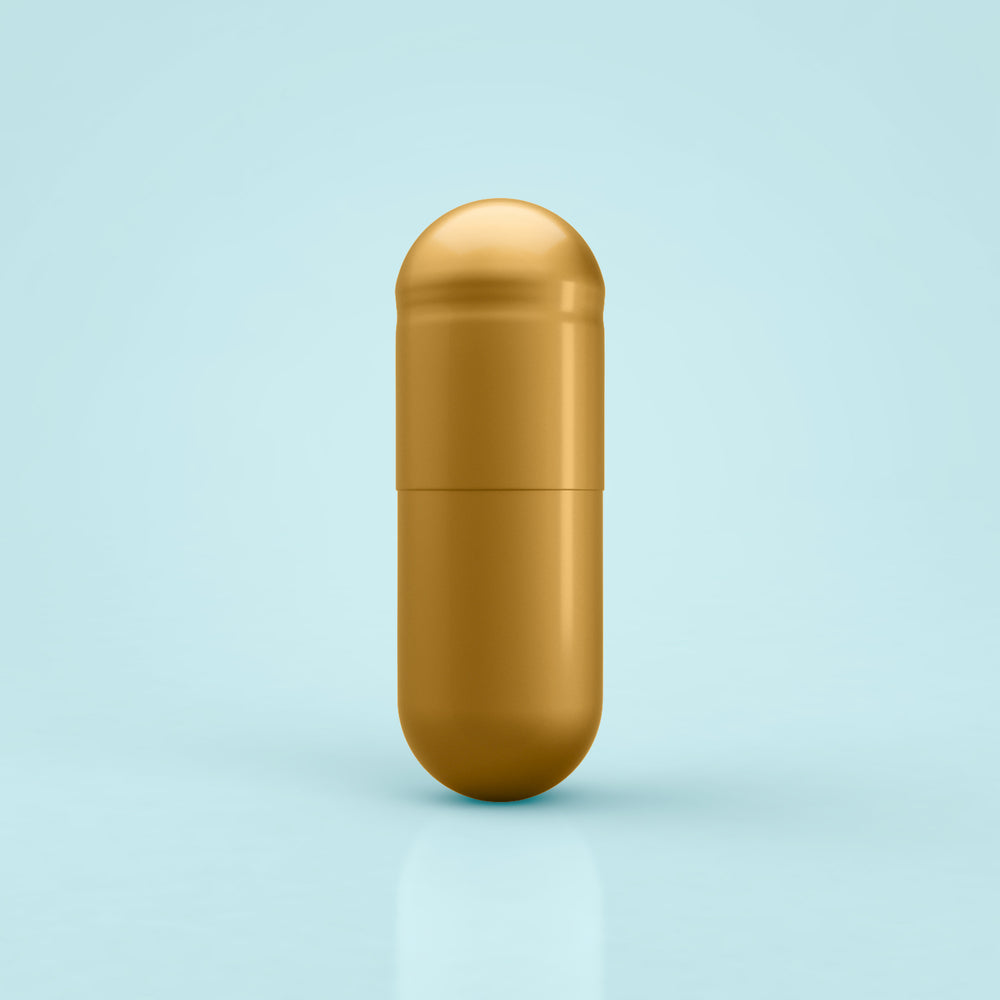 Colored Gelatin Capsules Size 00 Gold (Box of 75,000) - Gold