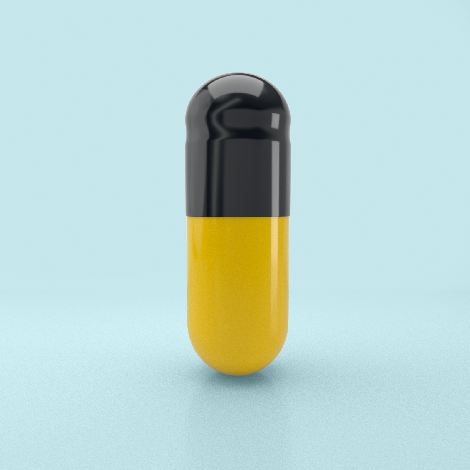 Colored Gelatin Capsules Size 0 Black/Yellow (Box of 100,000) - Black/Yellow