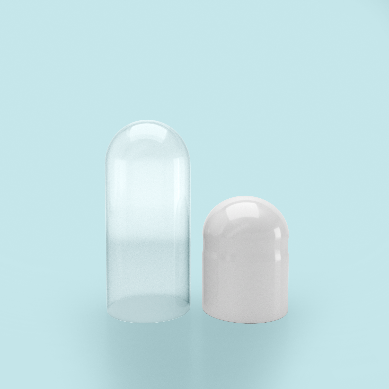 Colored Gelatin Capsules Size 0 White/Clear (Box of 100,000) - White/Clear