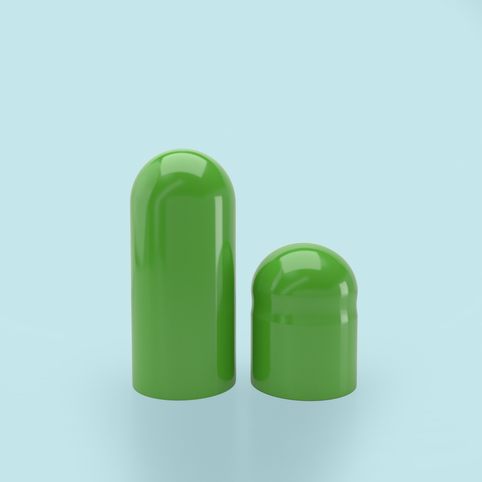 Capsules de gélatine aromatisées au citron vert Taille 0 Vert clair/Vert clair - 100 unités - 100