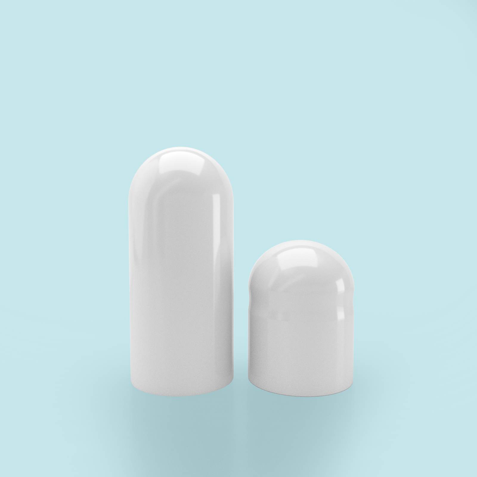 Capsules de gélatine colorées taille 00 blanc/blanc (boîte de 75 000) - Blanc