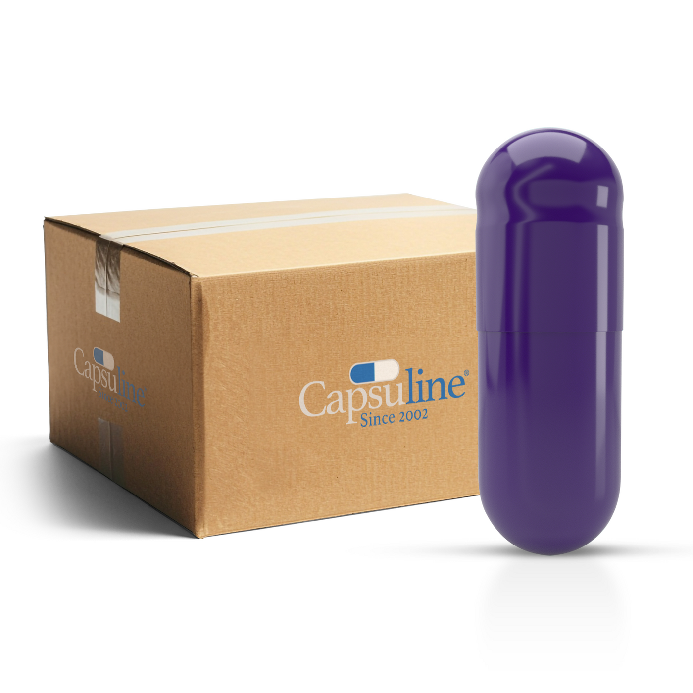 Colored Gelatin Capsules Size 4 Purple/Purple (Box of 250,000) - Purple