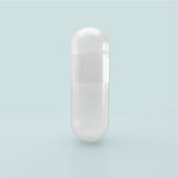 Titanium Dioxide (TiO2) Free - Calcium Carbonate Colored Vegetarian Capsules Size 0 - White/White - (Box of 100,000) - White