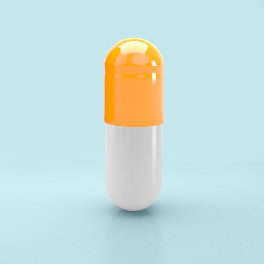 Capsule vegetariane vuote colorate misura 0 di Capsuline - Arancione/Bianco (scatola da 100.000) - Arancione/Bianco