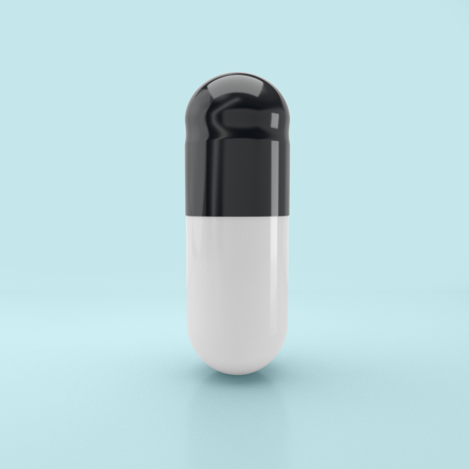 Colored Gelatin Capsules Size 0 Black/White (Box of 100,000) - Black/White
