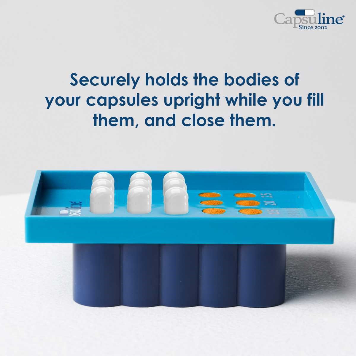 Capsules de gélatine vides de taille 00 transparentes par Capsuline - 1000 pièces + plateau de maintien taille 00 pour 25 capsules