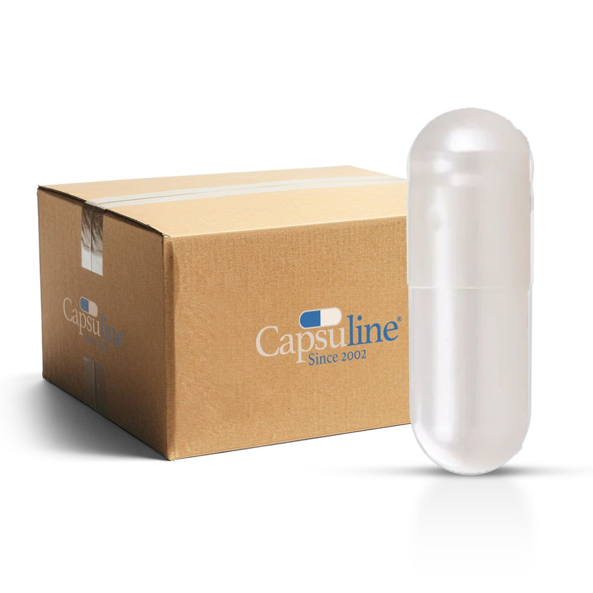 Capsule di gelatina colorata misura 0 - Bianco perla (scatola da 100.000) - Bianco perla