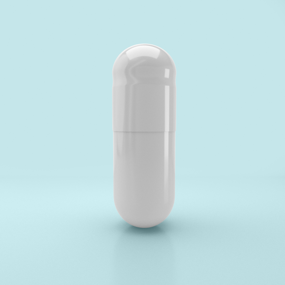 Colored Size 1 Empty Vegetarian Capsules by Capsuline - White/White (Box of 125,000) - White