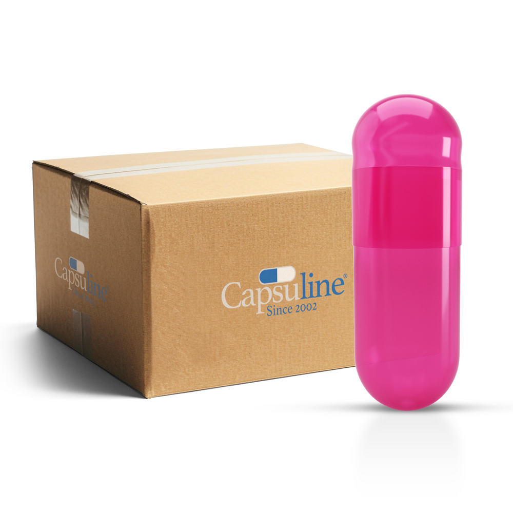 Sans Dioxyde de Titane (TiO2) - Capsules de Gélatine Colorées Taille 00 Rose/Rose (Boîte de 75 000) - Rose