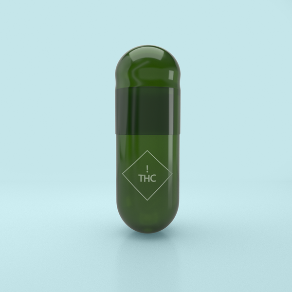 THC Printed Colored Vegetarian Empty Two-Piece Capsules Size 00 - Translucent Green - (Box of 75,000) - THC! Printed Logo
