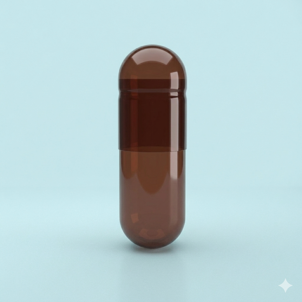 Capsuline Brown Carrot Colorante Natural Cápsulas Vegetarianas Vacías Tamaño 1 – Marrón/Marrón – TiO2 – Gratis (Caja de 125.000)