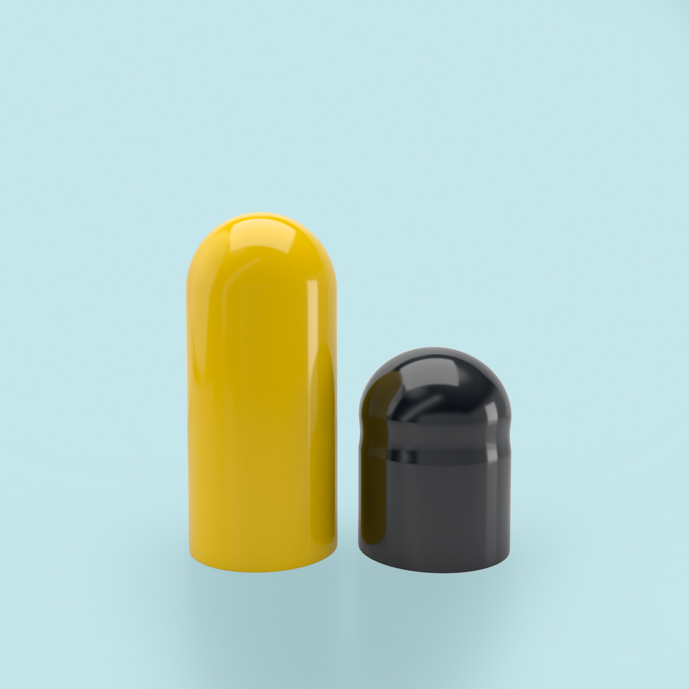 Colored Gelatin Capsules Size 0 Black/Yellow (Box of 100,000) - Black/Yellow