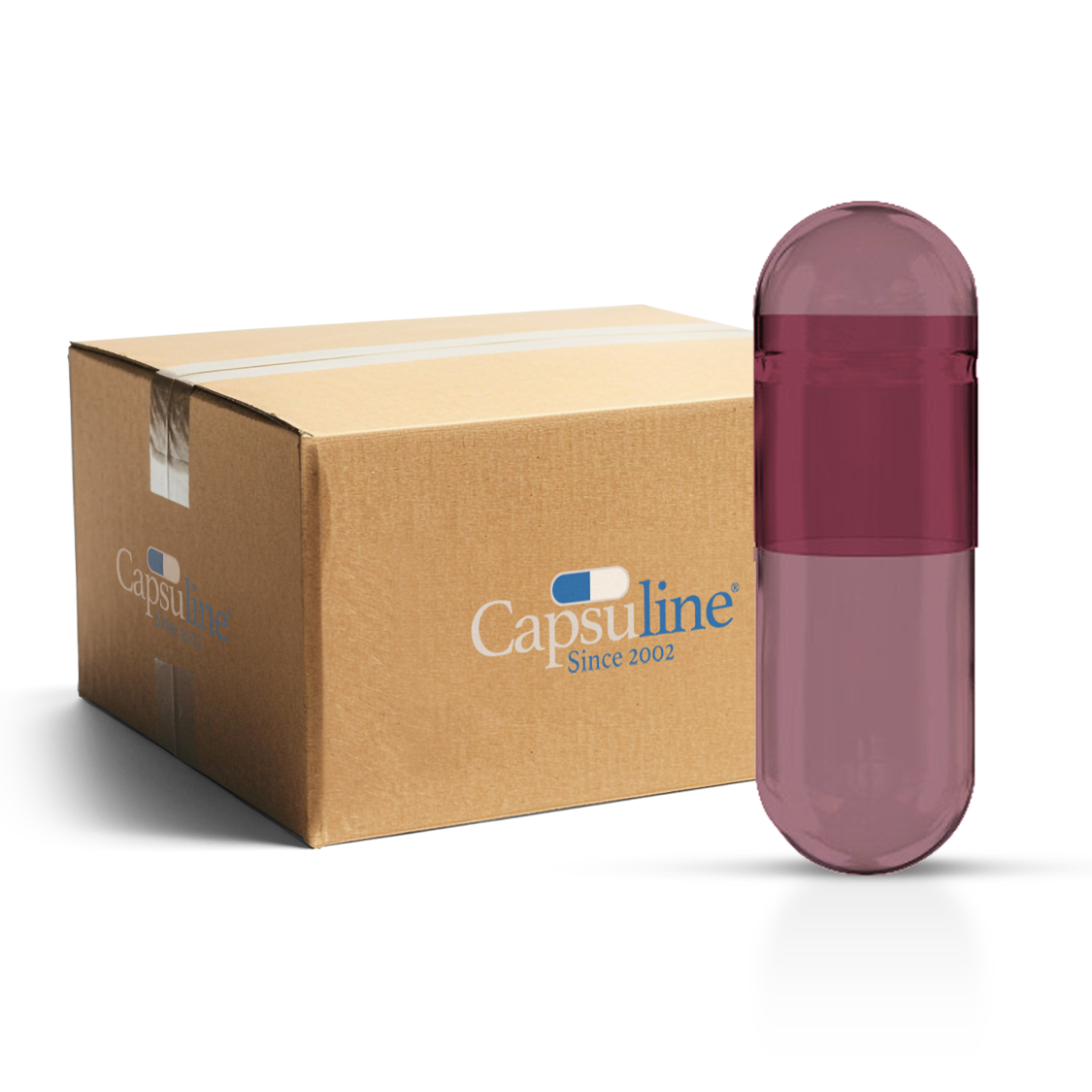 Capsuline Capsule Vegetariane Vuote Colorante Naturale Carota Viola Misura 00 – Viola/Viola – Senza TiO2 (scatola da 75.000)