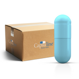 Capsule Vegetariane Vuote Colorate Misura 0 di Capsuline - Blu Acqua - Scatola da 100.000 - Blu Acqua